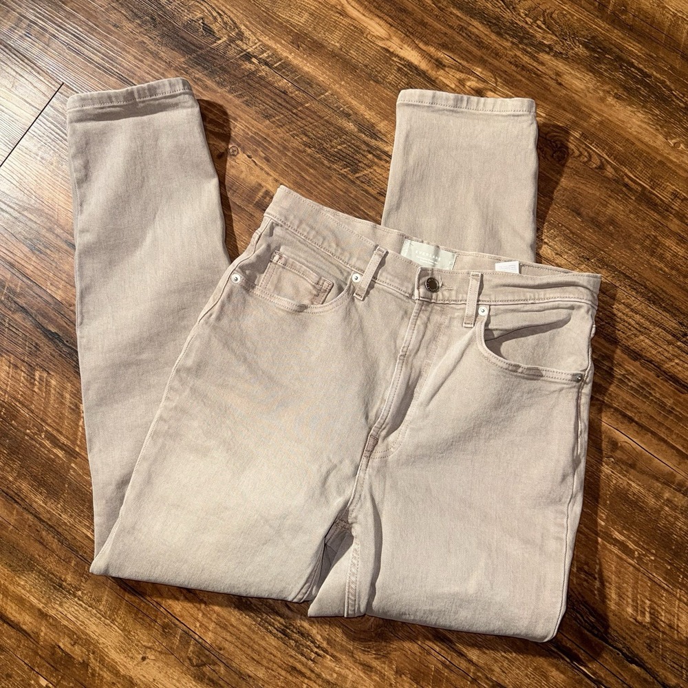 Everlane Women's Size 27 Crop The Original Cheeky Jeans Taupe
